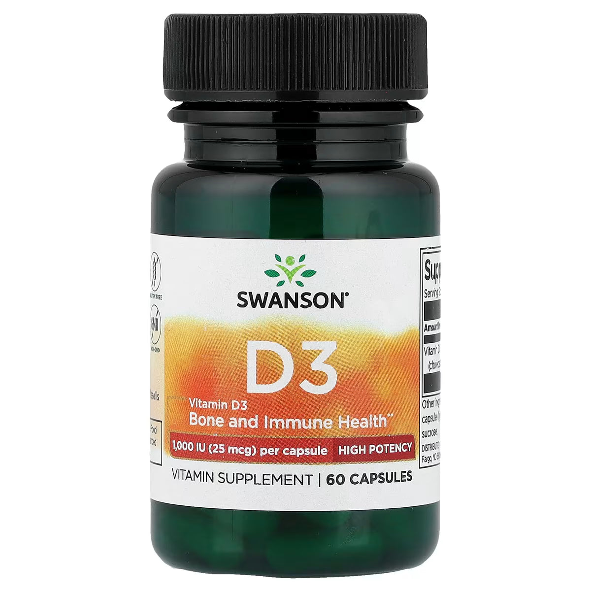 VITAMINA D3 1000 SWANSON 60 CAPS