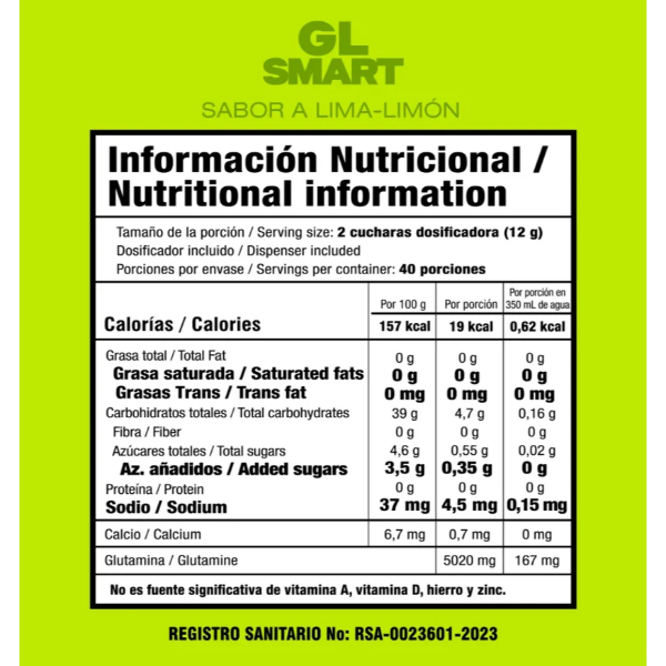 GLUTAMINA LIMA LIMON