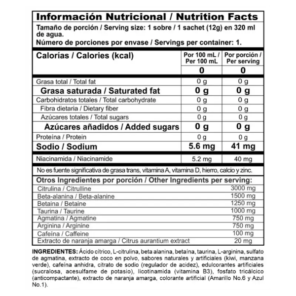 RADICAL POWER DRINK 18 SOBRES