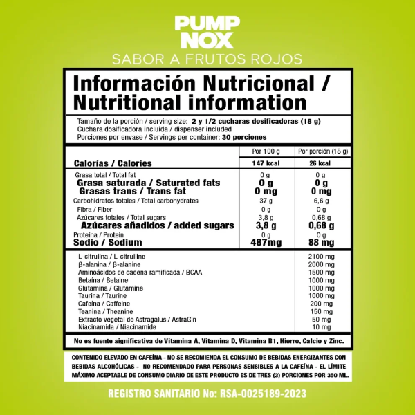 PUMP NOX EDGE FRUTOS ROJOS