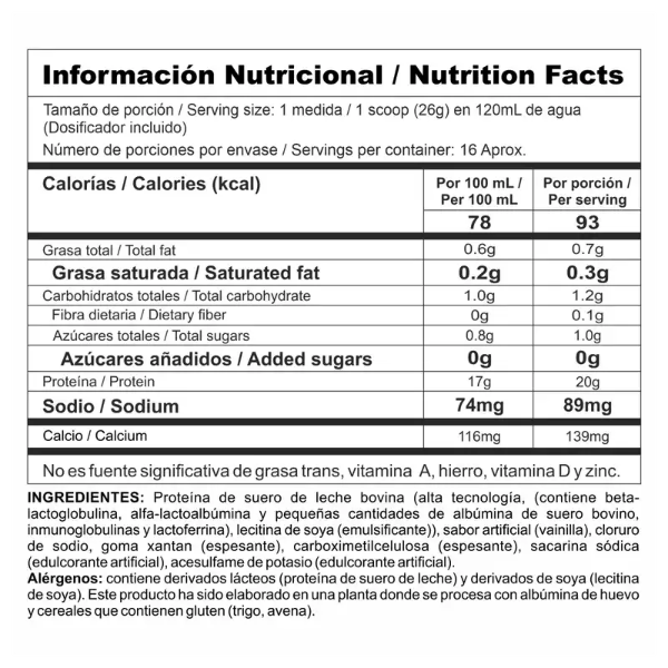 BIPRO CLASSIC 1 LIBRA VAINILLA
