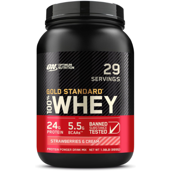 WHEY GOLDSTANDARD 2 LIBRAS FRESA Y CREMA