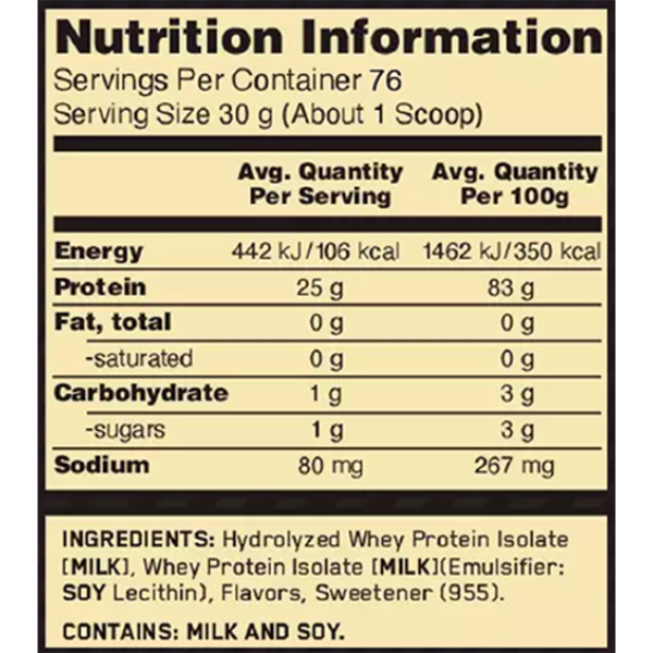 ISOLATE GOLD STANDARD 5 LIBRAS