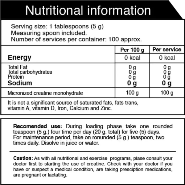 CREATINA IRON NUTRITION 60 SERVICIOS